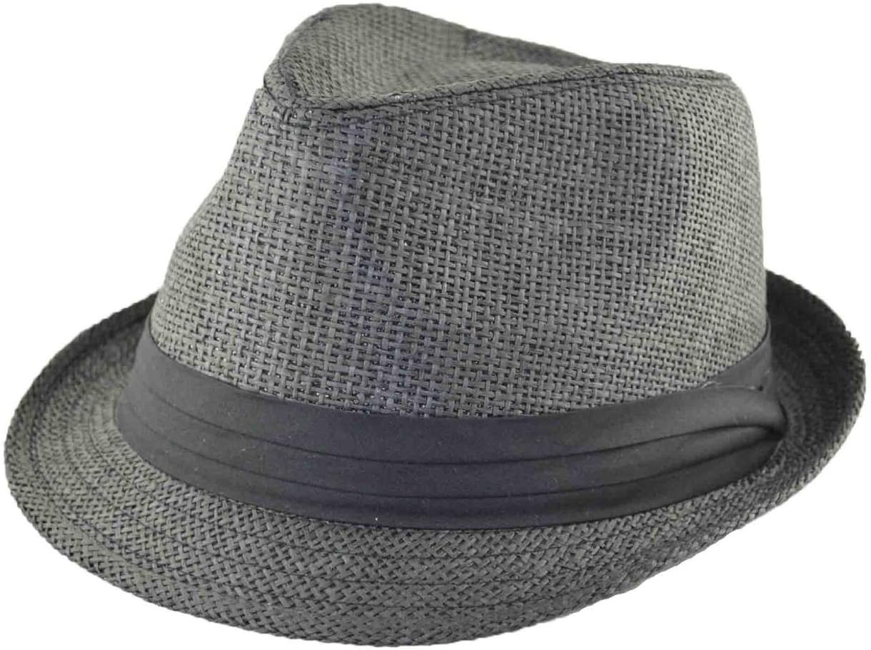 Straw Fedora 64cm 3xl Black