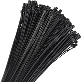 MECCANIXITY 1000pcs 5 Inch 11 Lbs Cable Zip Ties Self-Locking Small Nylon Cable Tie Wraps 1/8" for Cord Management, Black