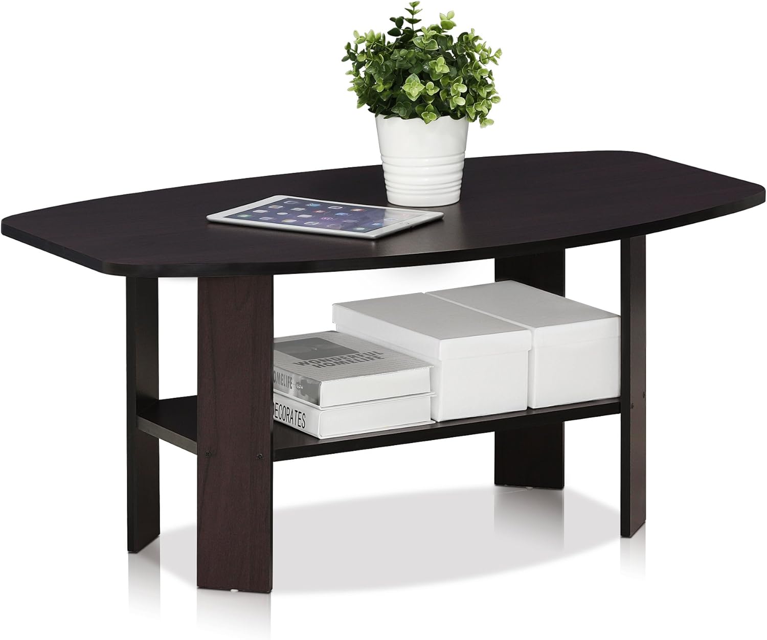 Furinno 11179GYW/BK Simple Design Coffee Table, Oak Grey/Black eBay