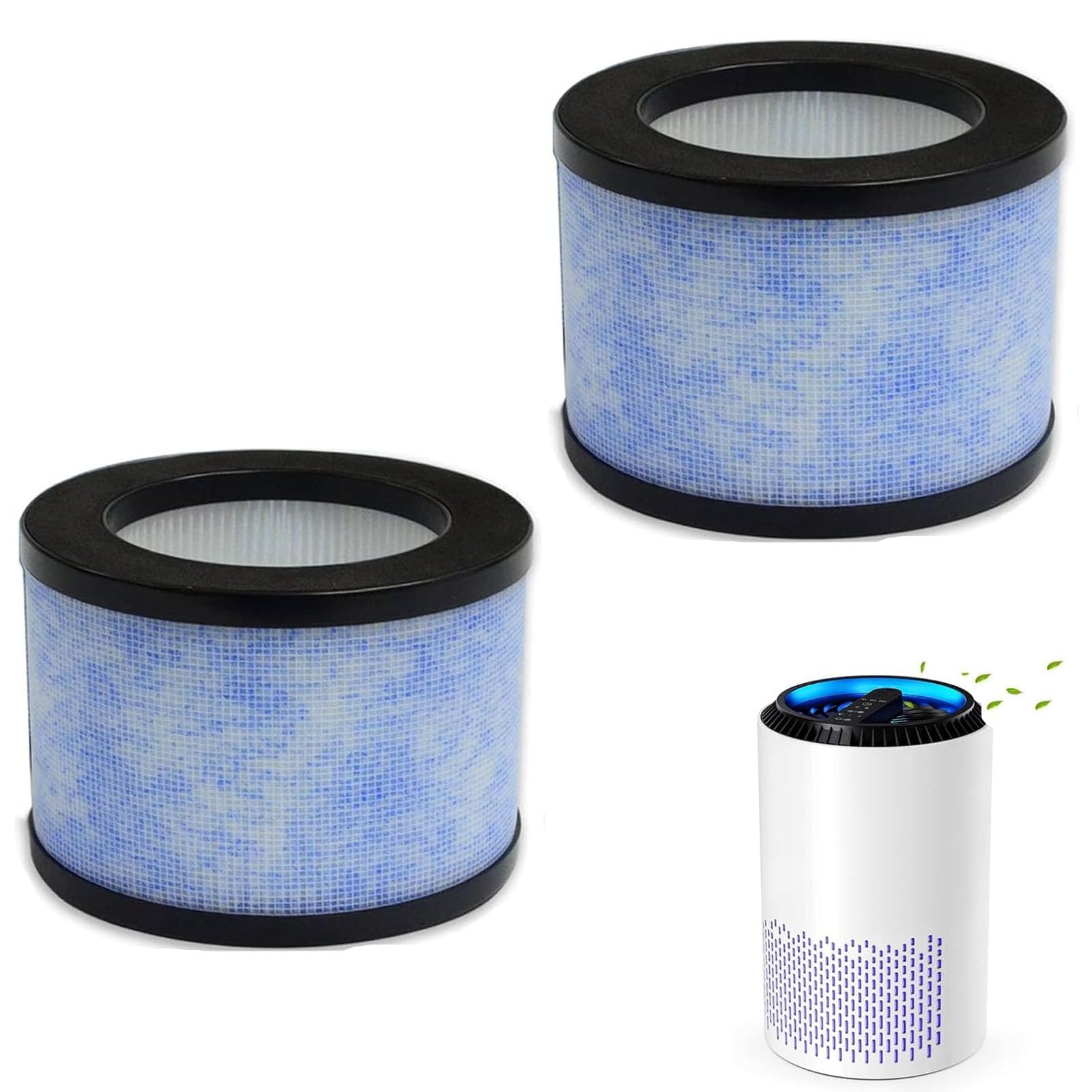 Wjelet 2 PCS DH-JH01/JH06 True HEPA Replacement Filter,Filter for CONOPU DH-JH01/DH-JH06 Air Purifier,Conopu Air Purifier Filter, Activated Carbon 4-Stage Filtration