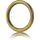 DEVPSISR 15pcs Metal Seamless Welded O Rings,Multi-Purpose O-Ring Hardware for Crafts Macrame Rings,Brushed Brass,1 inch
