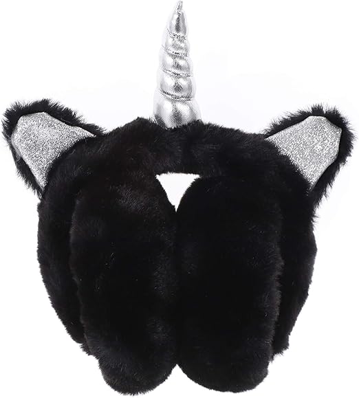 KESYOO Faux Furry Earmuffs Winter Warm Outdoor Foldable Ear Covers