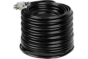 Eastrexon 150FT Roof Snow De-Icing Kit, Heat Tape for Roof and Gutters, Self-Regulating Heat Cable with LED Plug, 8W/FT 120V Roof Heat Tape for Ice Dam & Pipe Freeze Prevention