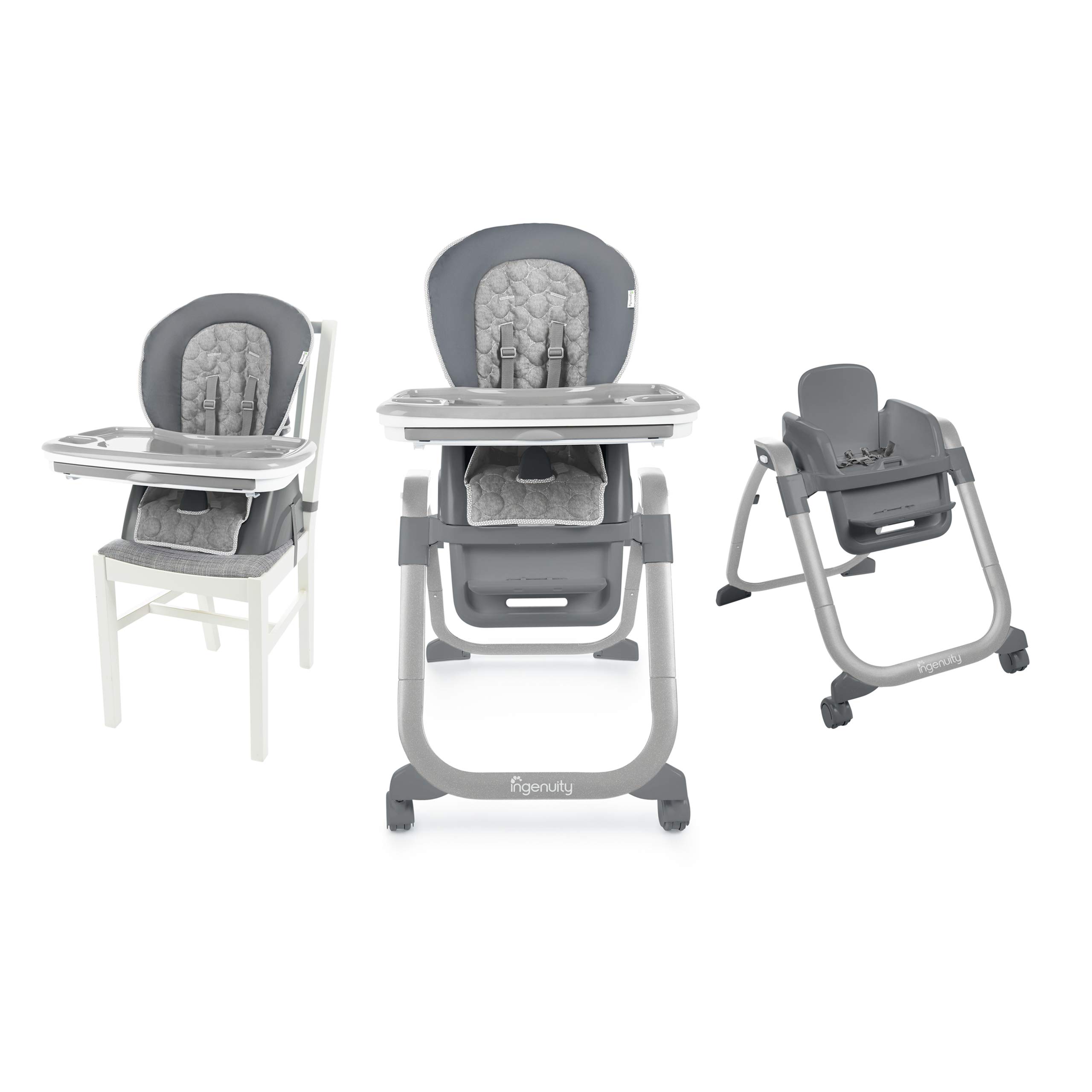 Ingenuity SmartServe 4-in-1 High Chair with Swing Out Tray – Connolly – High Chair, Toddler Chair, and Booster