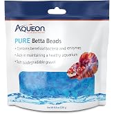 Aqueon PURE Betta Beads, Water Care for Unfiltered Aquariums, Maintains Clear Water and Helps Breakdown Organic Sludge, Blue