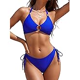 BMJL Womens Bikini Sets Sexy Two Piece Halter Swimsuits String Cutout Bathing Suit Swim Suits 2025
