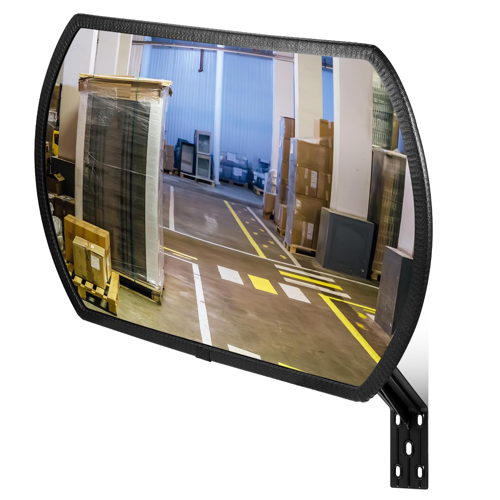 Photo 1 of *Small scratches* Geetery 1 Piece 36" x 24" Garage Convex Security Mirror Outdoor Indoor Round Rectangular Acrylic Traffic Corner Mirror Blindspot for Wall Parking with Protective Film for Driveway