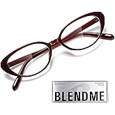 BLENDME Ultralight Cat Eye Blue Light Glasses for Woman Anti Glare Reduce Eyestrain Gaming/Computer/Screen