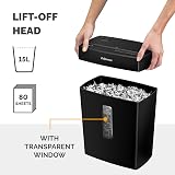 Fellowes Powershred FS-8C 8 Sheet Cross Cut Shredder 15 L Bin P4 Black view 5