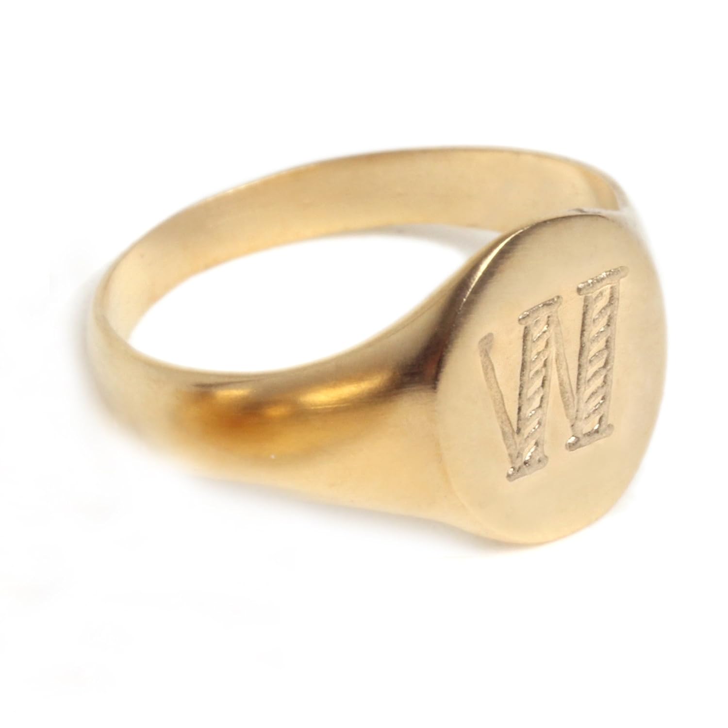 "W" English Engraved Letter Handmade Artisan Monogrammed