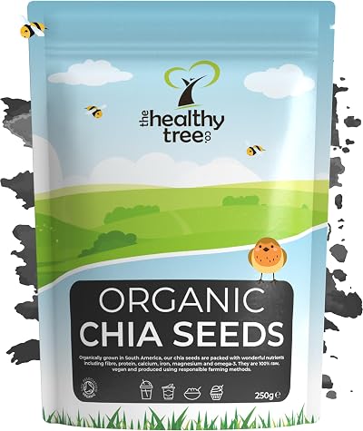 TheHealthyTree Company Organic Chia Seeds 250g High in Fibre Omega 3