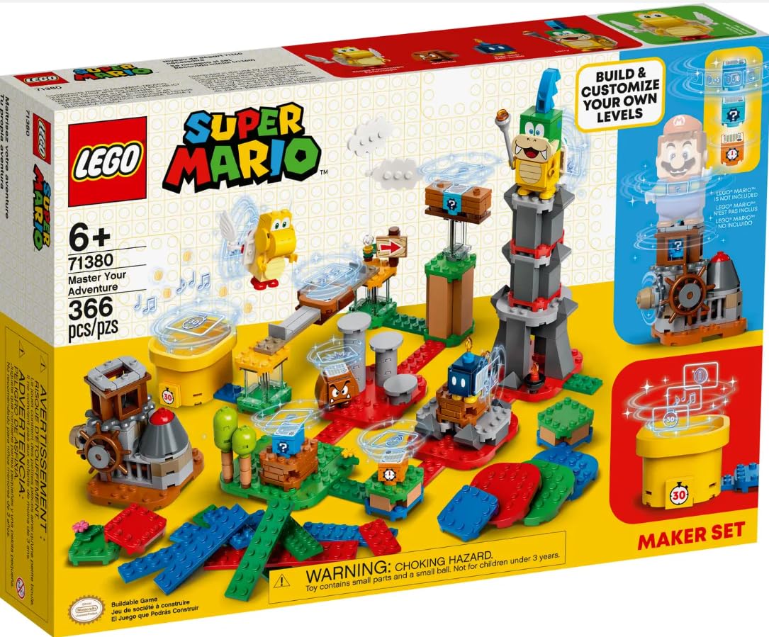 LEGO 71380 Super Mario Master Your Adventure Maker Expansion Set 6+ 366 Pieces Fueling Creativity and Great Gift