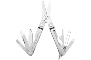 LEATHERMAN Micra Keychain Multi-Tool, Grooming Tools, Stainless Steel | 10 Tools Including Spring-Action Scissors, Nail File & Tweezers, Keychain-Size EDC