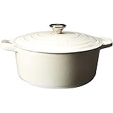 Le Creuset Enameled Cast Iron Signature Round Dutch Oven, 7.25 qt., White