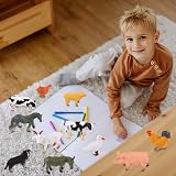 Maxmoc 12pcs Farm Animals Mini Animal Toys for 3 4 5 6 7 Years Old view 7