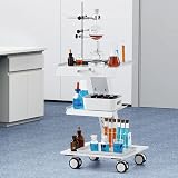 VEVOR 3-Tier Lab Trolley Cart Stainless Steel Rolling Medical Clinic Utility view 8