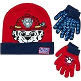 Nickelodeon Boys Paw Patrol Winter Hat, 2 Pair Gloves or Mittens (Toddler/Little Boys)