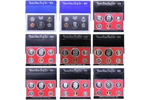 UNITED STATES MINT 1971 S -1979 US Mint Set Clad Proof Set Run 52 coins