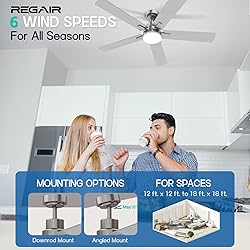 Ceiling Fan With Light 52-Inch, Remote Control