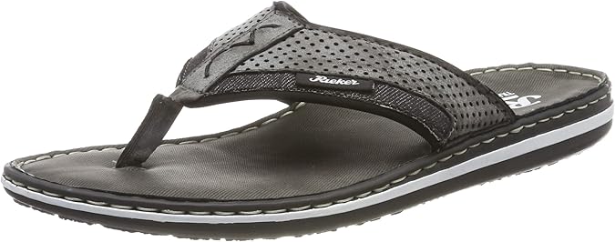 Amazon.com | Rieker Men's 21083-46 Flip Flops, Grey (Asphalt/Anthrazit/Schwarz 46), 7.5 UK | Sandals