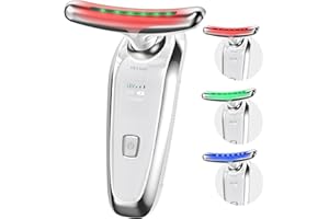 HULMAY Red Light Therapy for face and Neck, Facial & Neck Massager Tool, Face Lift, Reduce Fine Lines & Double Chin, Neck Tightening, True Beauty Glow Facial Massager - at Home Skin Care Sculpting Tool