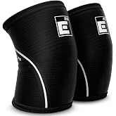 Element 26 Knee Sleeves for Weight Lifting with Gym Bag (M, Black) | 6mm Neoprene Support for Powerlifting, CrossFitting, Squats, Deadlifts, 7mm Compression, Non-Slip, Men &amp; Women, Sold As Pair