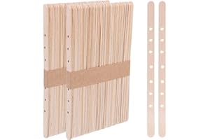 ANTUNIHOD Wooden Candle Wick Holders Pack of 100pcs Wick Centering Devices Candle Wick Bars for Candle Making … (7.1inch - 100pcs)