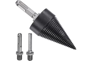 PATIKIL 50mm Firewood Log Splitter Drill Bit, 4Pcs/1Set Removable Drill Bits Electric Drills Screw Cone Driver with Drill Shafts for Home