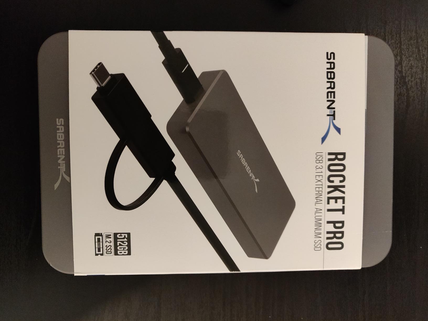 Rocket Pro 512GB NVMe USB 3.1 External Aluminum SSD - Sabrent