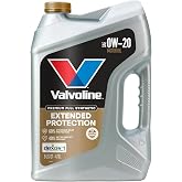 Valvoline Extended Protection 0W-20 Full Synthetic Motor Oil 5 Quart | Proven to maximize engine life, with 60% stronger wear protection, 40% better deposit defense and 20X better heat protection