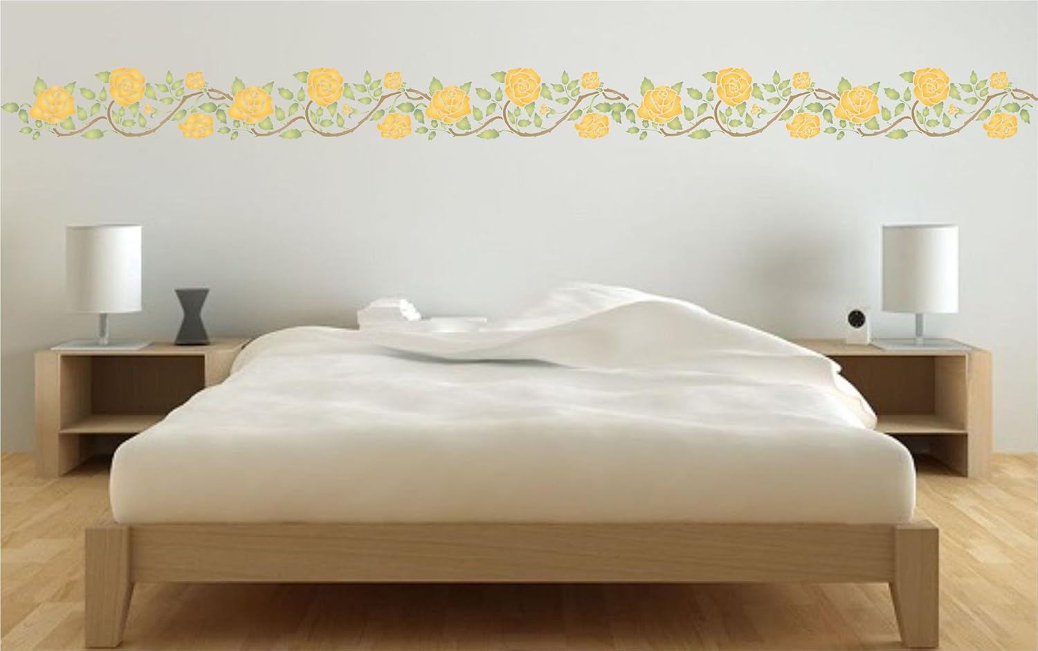 Rose Border Stencil - 37 x 11.5cm - Reusable Flower Border Wall Stencil Template - Image 5