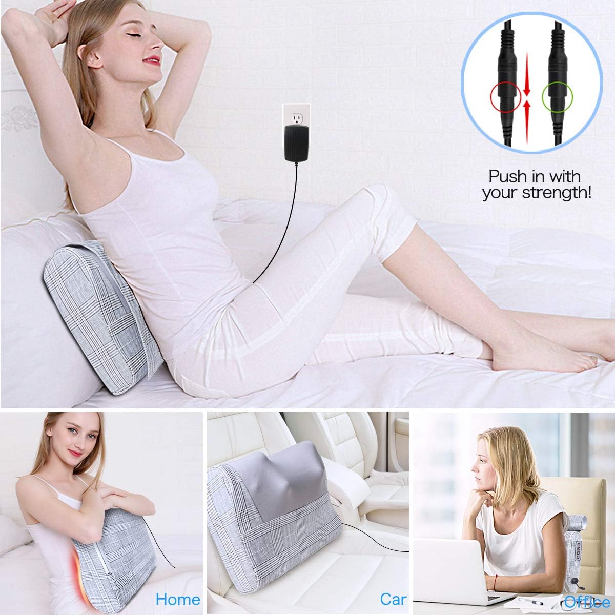 Neck Massager,Shiatsu Neck and Back Massager with Heat,Electric Back Massage Pillow with 16 Deep Tissue Massage Nodes for Back,Cervical,Shoulder,Foot,Body Muscle Pain Relief,Relaxation Christmas Gifts: Health & Personal Care
