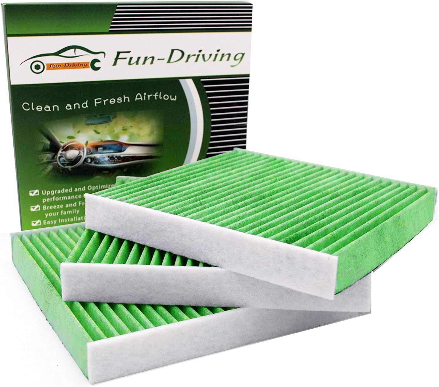 Amazon Com Fd182 Cabin Air Filter For Honda Civic Cr V Cr Z Fit Hr V Insight Deeper Better Filtering Pm2 5 Made Of Melt Blown Nonwoven And Charcoal Replace Cf11182 Cp182 80292 Tf0 G01 Green 3 Pack Automotive