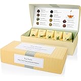 Tea Fort&eacute;&reg; Petite Presentation Box Sampler with 10 Handcrafted Pyramid Tea Infusers - Black Tea, White Tea, Green Tea, Herbal Tea