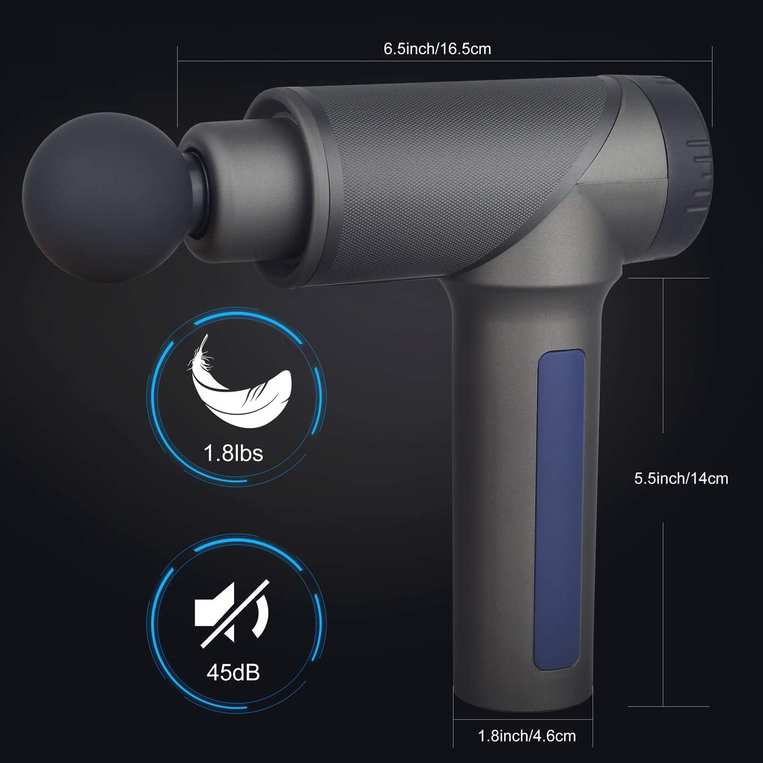 Muscle Massage Gun Deep Tissue for Athletes, Pokehome Deep Tissue Massage Gun Percussion Muscle Massager Handheld Deep Tissue Massage Gun, 11 Speed High Intensity Vibration, 6 Heads Included: Health & Personal Care