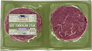 Organic Rancher Organic Beef Tenderloin Steak, 12 Oz