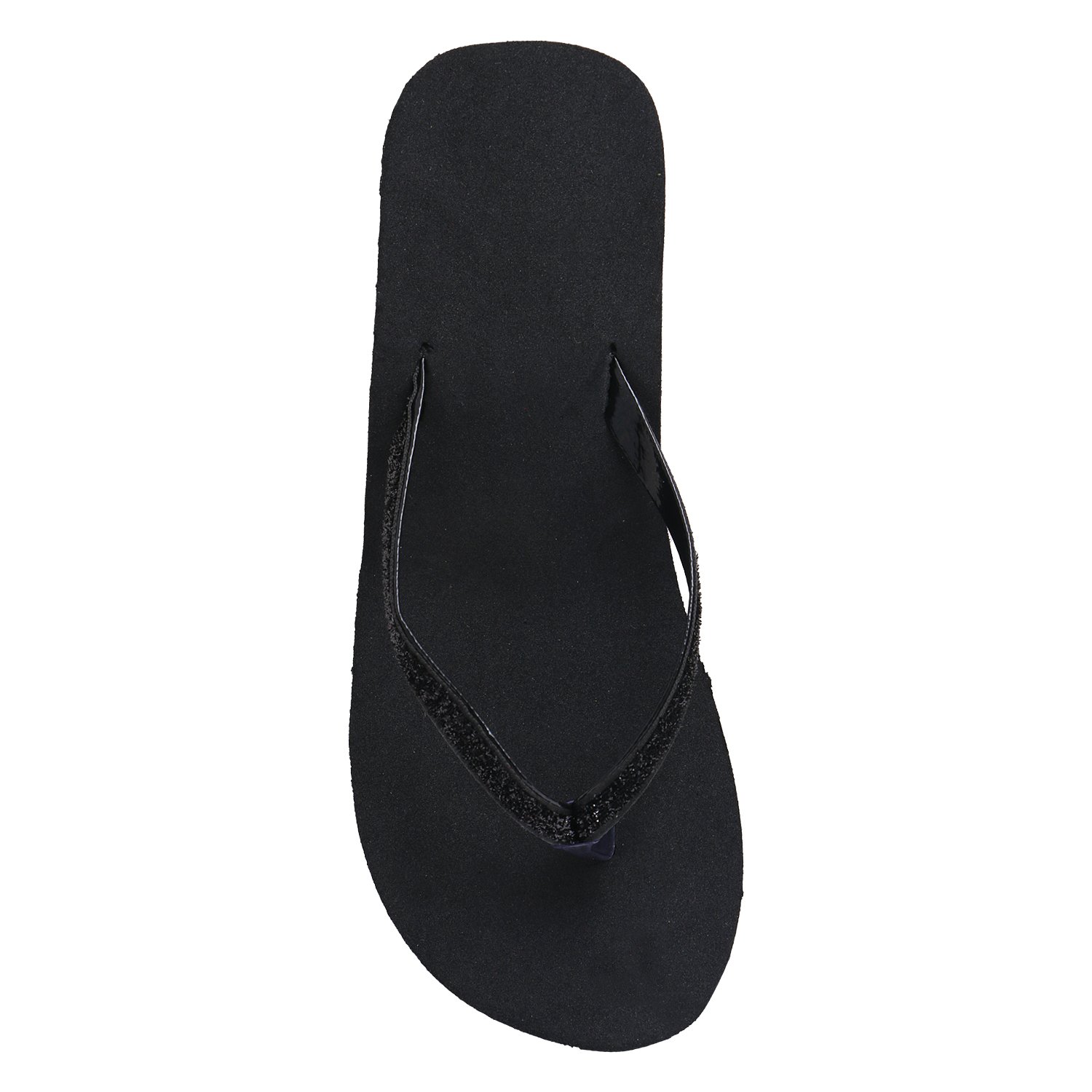 hd casual rubber flip-flop slippers for women (black)