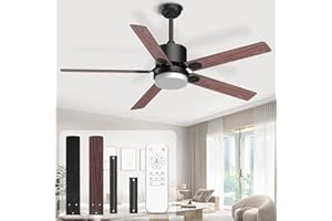 Sky sea Ceiling Ourdoor Fans with Lights: 52 Inch Fan for Bedroom LED Dimmable Ceiling Fans with Lights and Remote Ceiling Fan Reversible DC Motors Modern Fans for Living Room Kitchen Garage Black