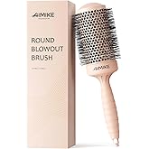 AIMIKE Round Hair Brush, 2.1 inch Nano Ion Thermal Ceramic Tech, Large Round Brush for Blow Drying & Styling, Maximum Volume and Shine, Barrel 2.1 inch, for Thick Curly Hair, Unisex
