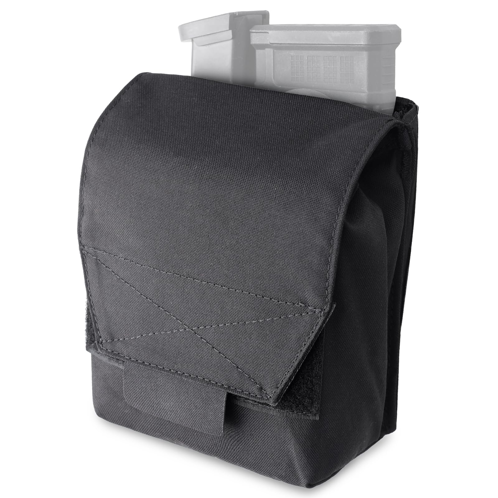 WYNEX Tactical Molle GP Pouch, Utility EDC Pouch with Two Mag Insert Small Tool Pouches Organizer Compact Multi-Purpose Waist Bag for Belt Vest