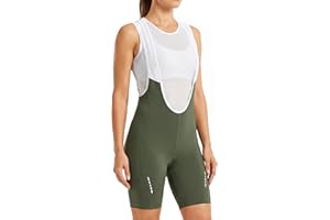 qualidyne Womens Cycling Bib Shorts, 4D Padded Chamois, 120kg/m3 High-Density Foam for Road Bike & Indoor Cycling
