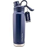 Nautica 25 oz hydration flask Double-Wall Vacuum Insulated bottle Leak Proof & BPA Free (NAVY)