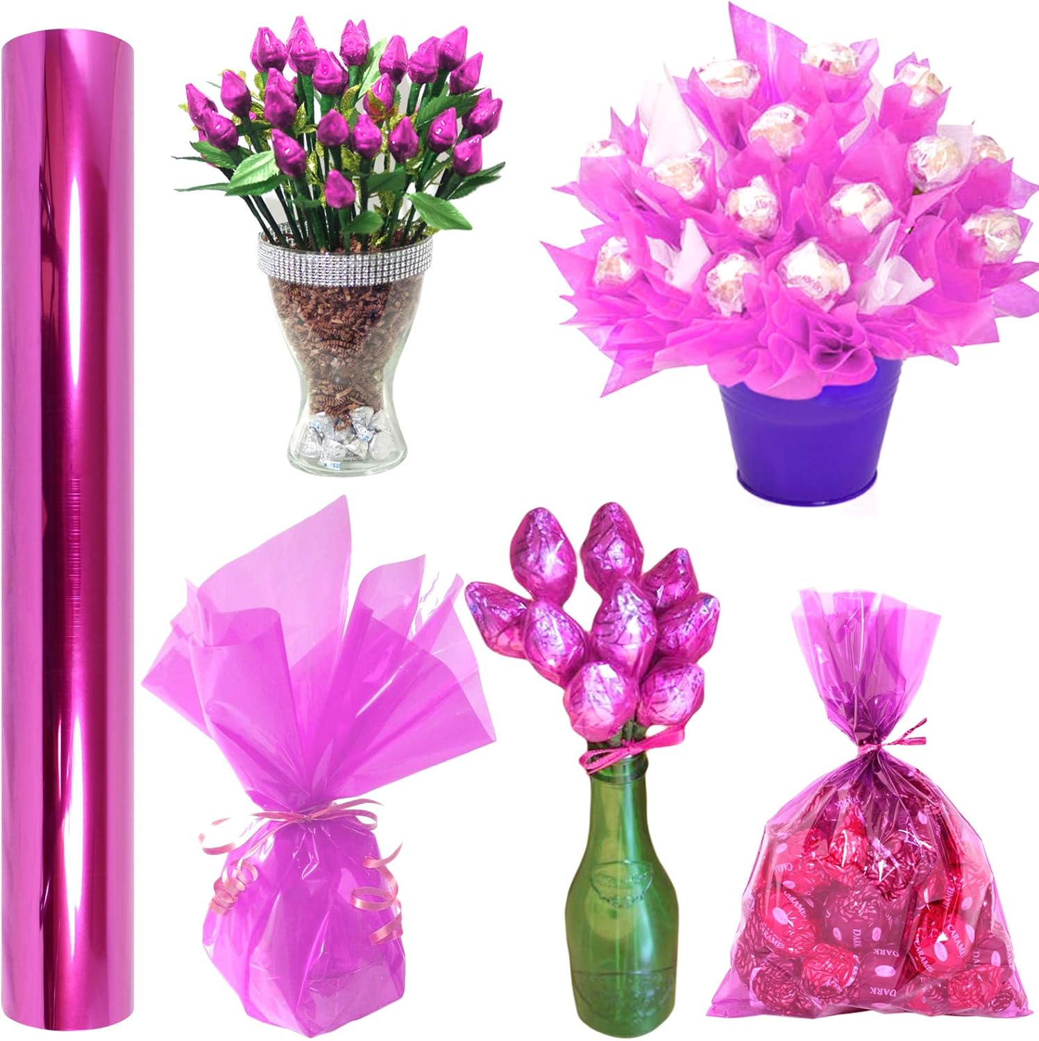 Cellophane Wrap Roll Lavender | 100’ Ft. Long X 16” in. Wide | 2.3 Mil Thick Transparent Lavender | Gifts, Baskets, Treats, Cellophane Wrapping Paper | Colorful Cello Easter, Spring Color| by Anapoliz: Health & Personal Care