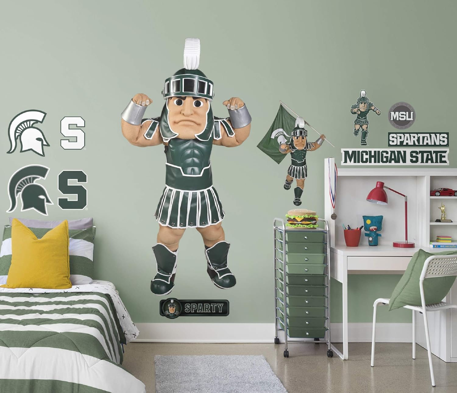 Fathead Ncaa Michigan State Spartans Msu Sparty Fan Shop Decor