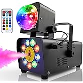 IMONE Halloween Fog Machine with Disco Ball,Smoke Machine Fog Disco Ball Party Light, Smoke Machine Outdoor,Fog Machine Outdo