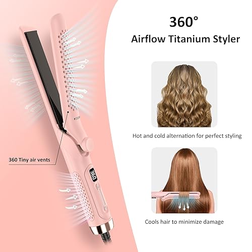 360° Airflow Styler – Inch 2-in-1 Hair Straightener Curler