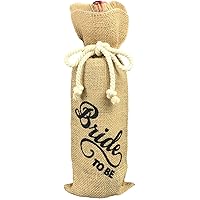 Bride to be Wine Bottle Cover, Engagement Party Gift Bag, Wine Bottle Cover Burlap to Engaged Couple