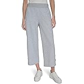 Andrew Marc Womens High Waisted Straight Fit Ankle Detailing Pant
