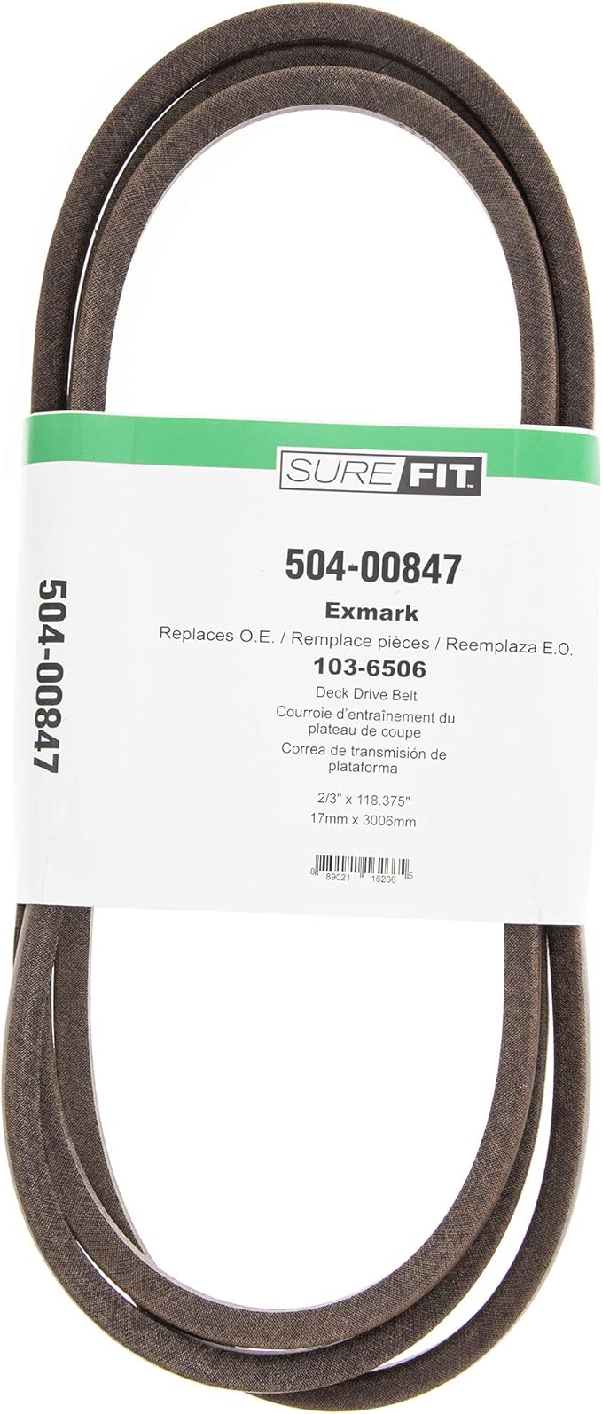 Surefit Deck Drive Belt Replacement For Exmark 103 6506 72 Cut Lazer Z Xs Zero Turn Lawn Mowers