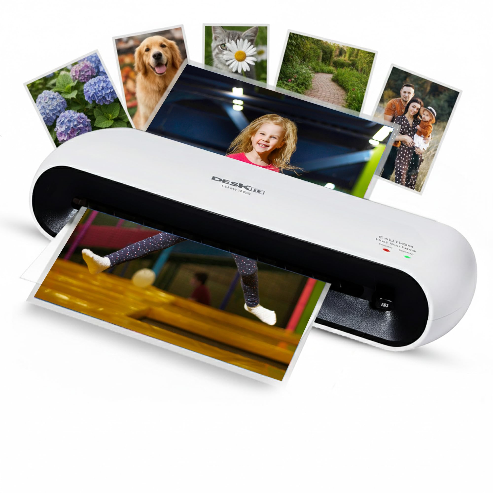 Deskit Laminator Compact A4 Thermal Laminator Machine - Quick Warm Up with Jam Release Button, Machine for Home and Office - Portable and Heat Free (A4 Compact)